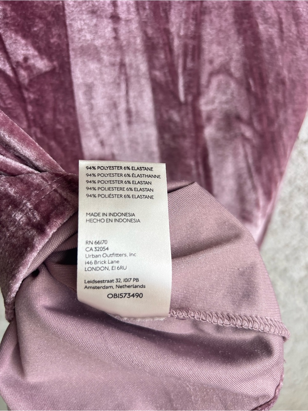 Pilcro Velvet Short-Sleeve Mock Neck Top in Dusty Mauve - Picture 9 of 12